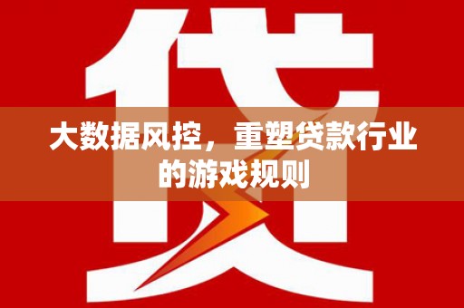 秀屿大数据风控，重塑贷款行业的游戏规则