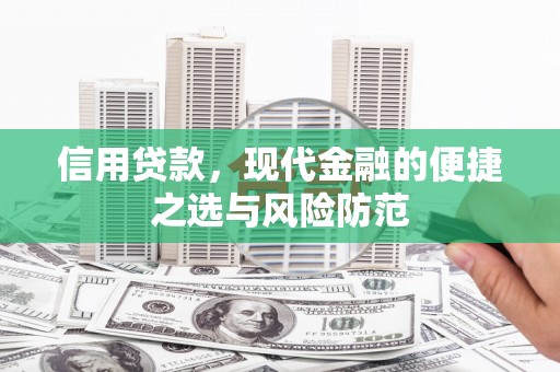 秀屿信用贷款，现代金融的便捷之选与风险防范