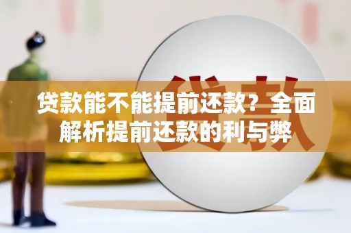 秀屿贷款能不能提前还款？全面解析提前还款的利与弊