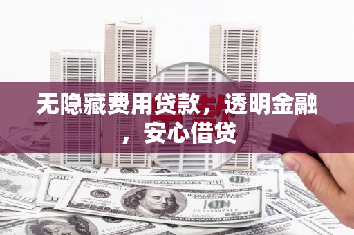秀屿无隐藏费用贷款，透明金融，安心借贷