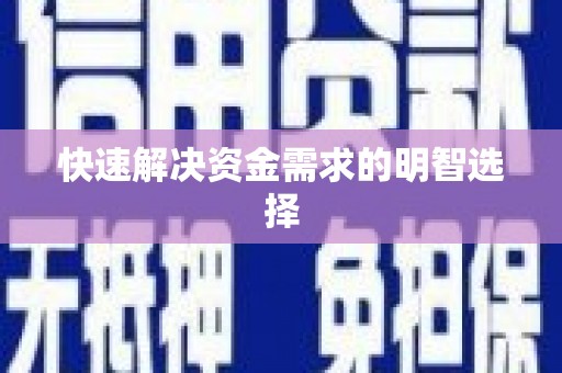 秀屿快速解决资金需求的明智选择